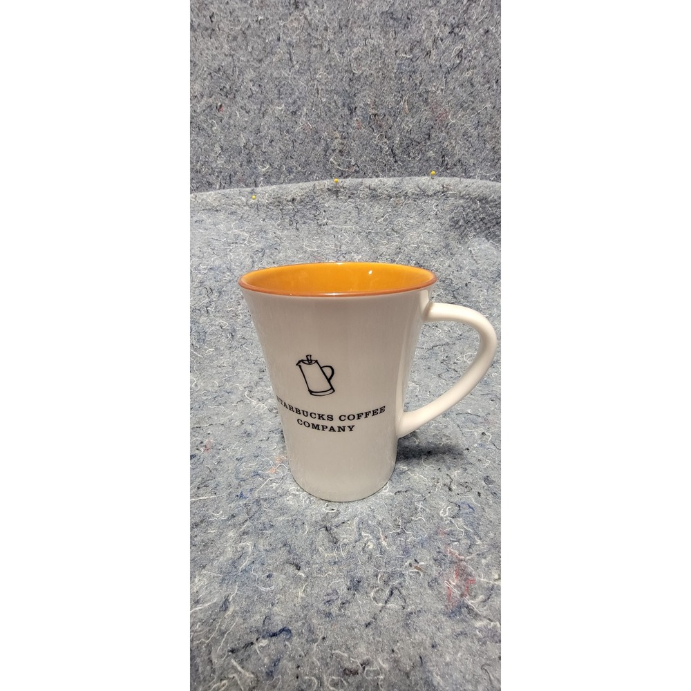 Starbucks 2006 Retro Coffee/Tea Mug Orange Inside Logo 2006